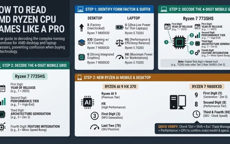 How to Read AMD Ryzen CPU Names Like a Pro