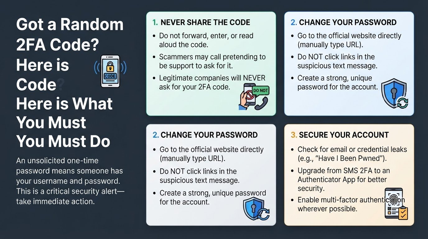 Got a Random 2FA Code? Here is What You Must Do