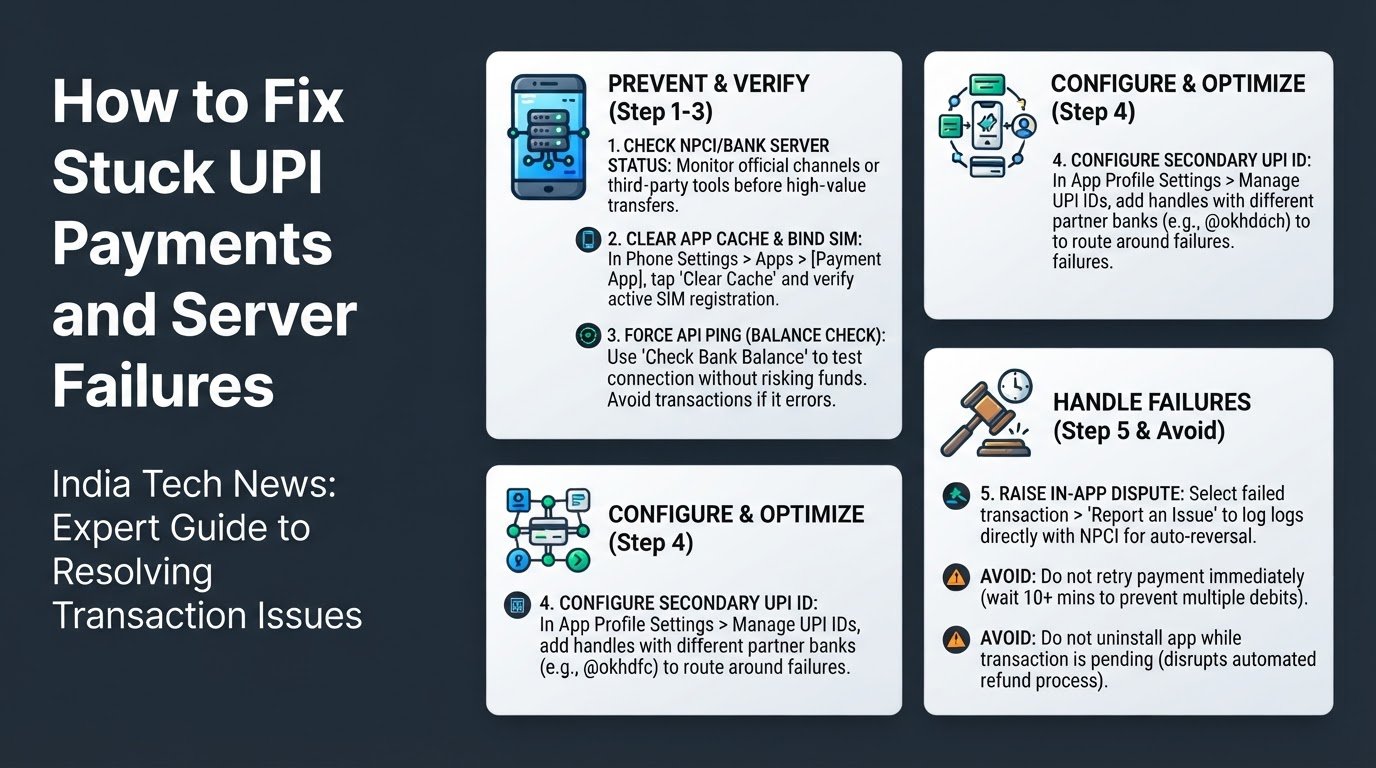 How to Fix Stuck UPI Payments and Server Failures