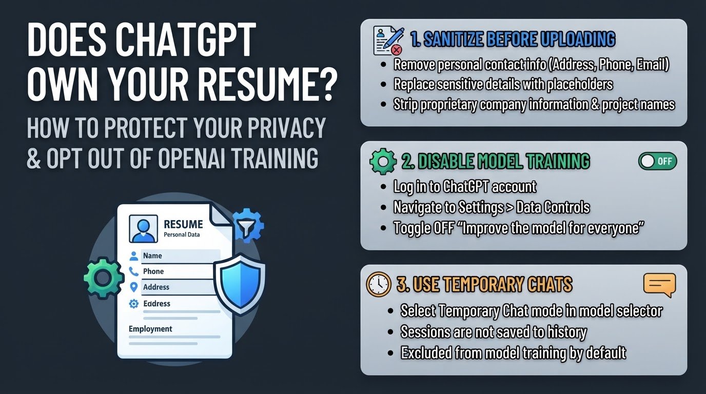 Does ChatGPT Own Your Resume? How to Protect Your Privacy