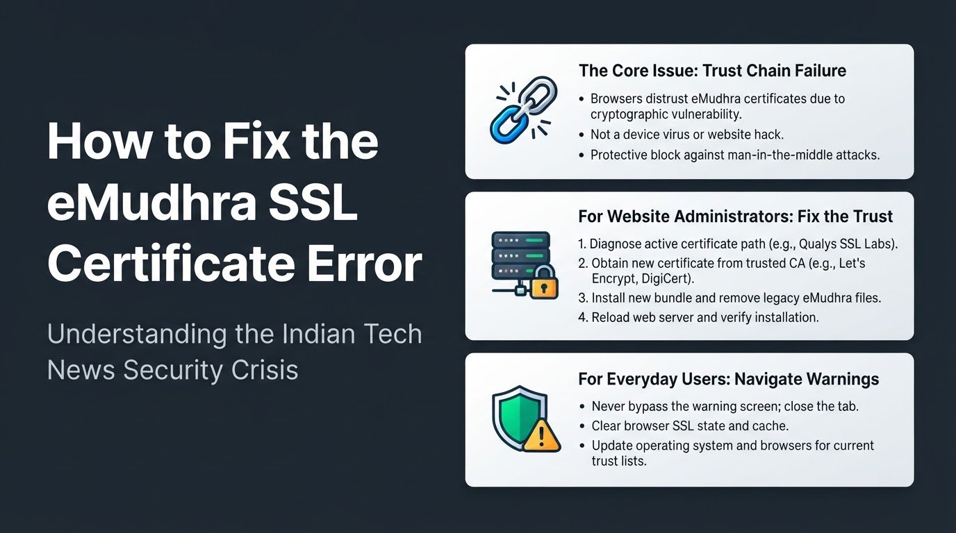 How to Fix the eMudhra SSL Certificate Error