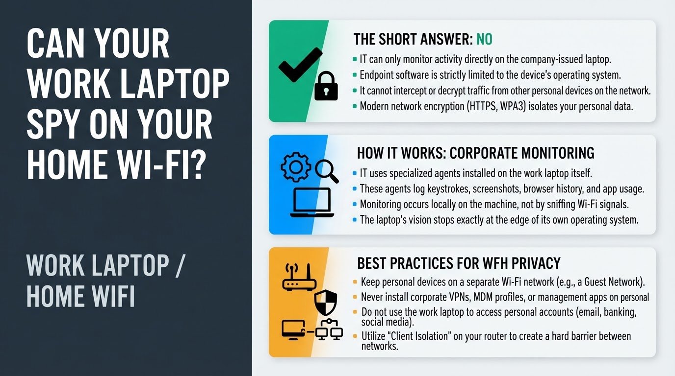 Can Your Work Laptop Spy on Your Home Wi-Fi?