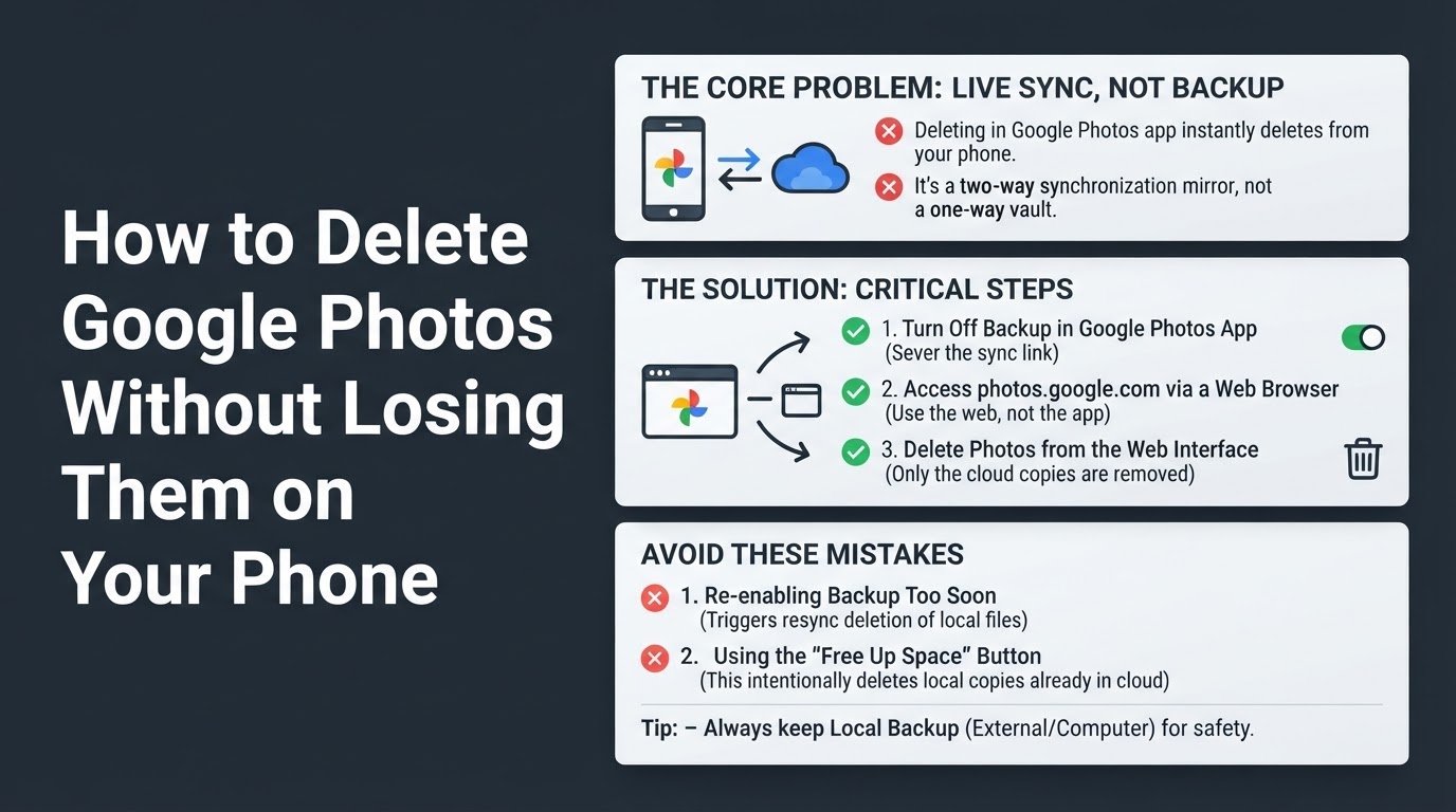 How to Delete Google Photos Without Losing Them on Your Phone
